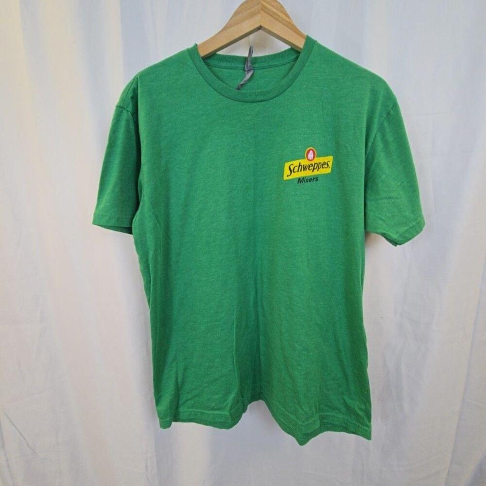 Next Level Apparel Shirt Mens XL Green Schweppes Mixers Graphic Tee Advertising